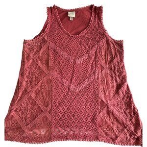 Knox Rose crochet lace tank top XL/XXL